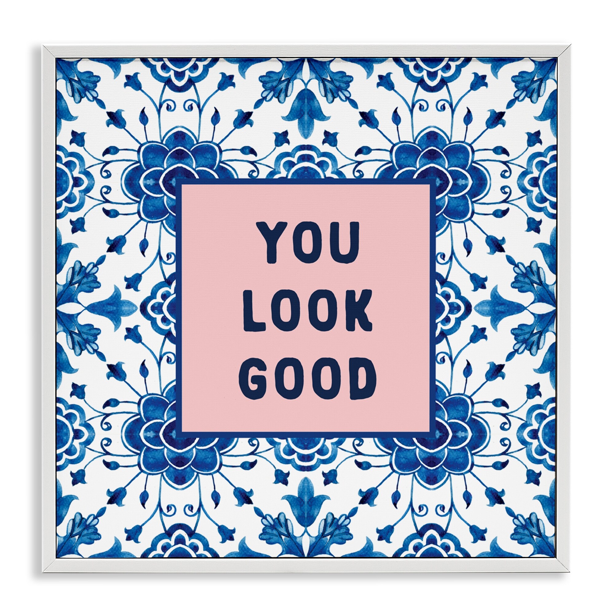Stupell You Look Good Boho Pattern Framed Giclee Art Design By Lettered and Lined
