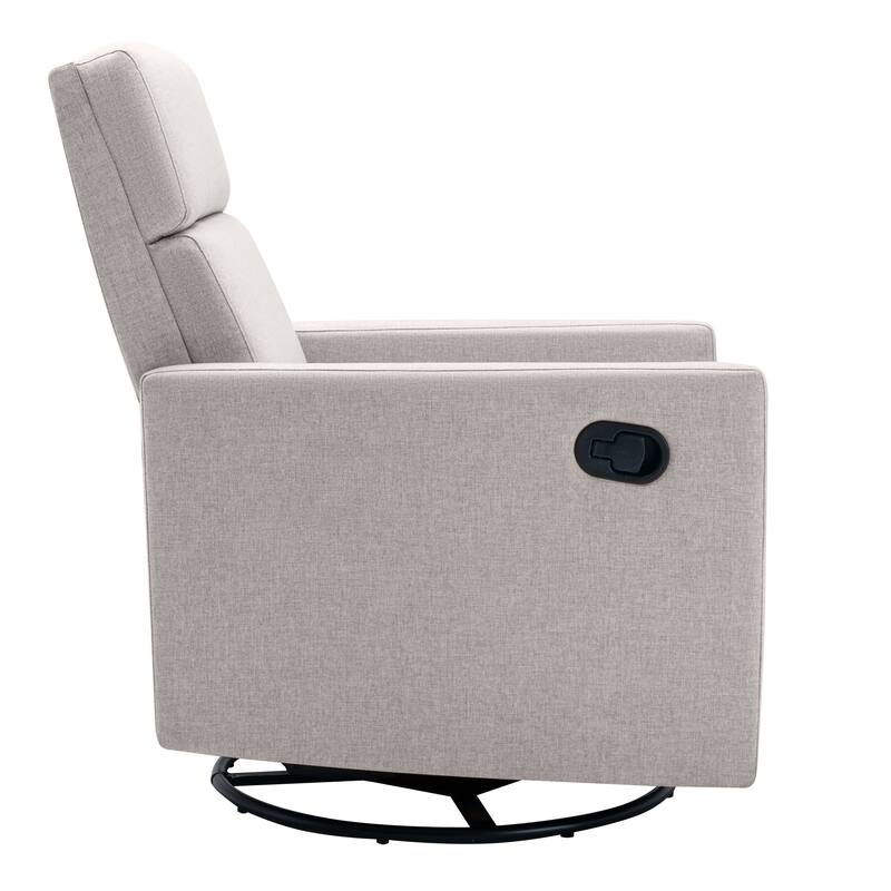 Swivel Gliders Chairs Upholstered Recliners Chair Modern Tilt Rocking Chair for Nursery Chairs with Adjustable Headrest Footrest