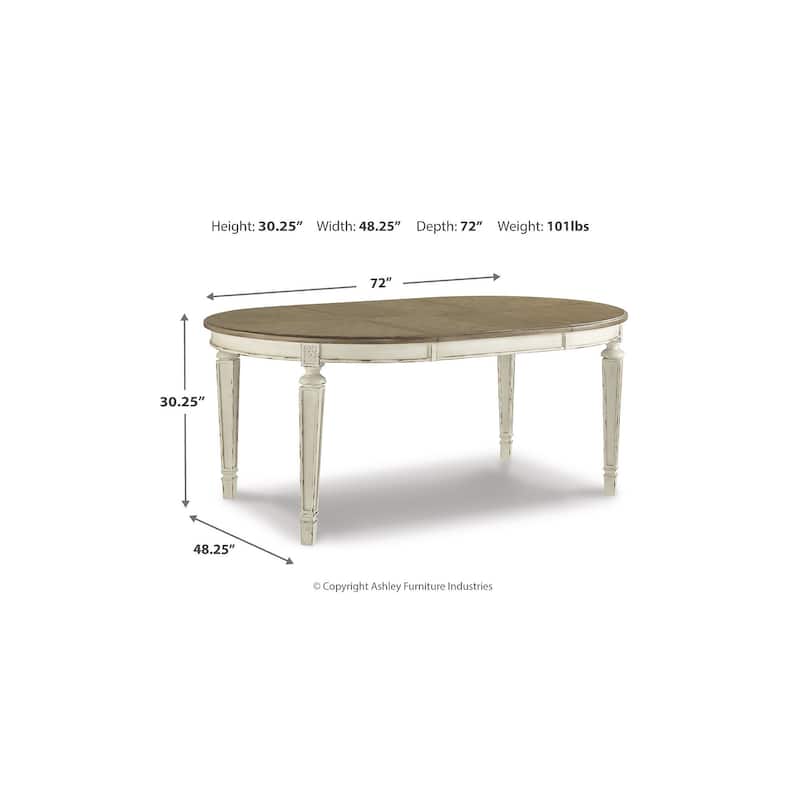 Signature Design by Ashley Realyn White/Brown 8-Piece Dining Package