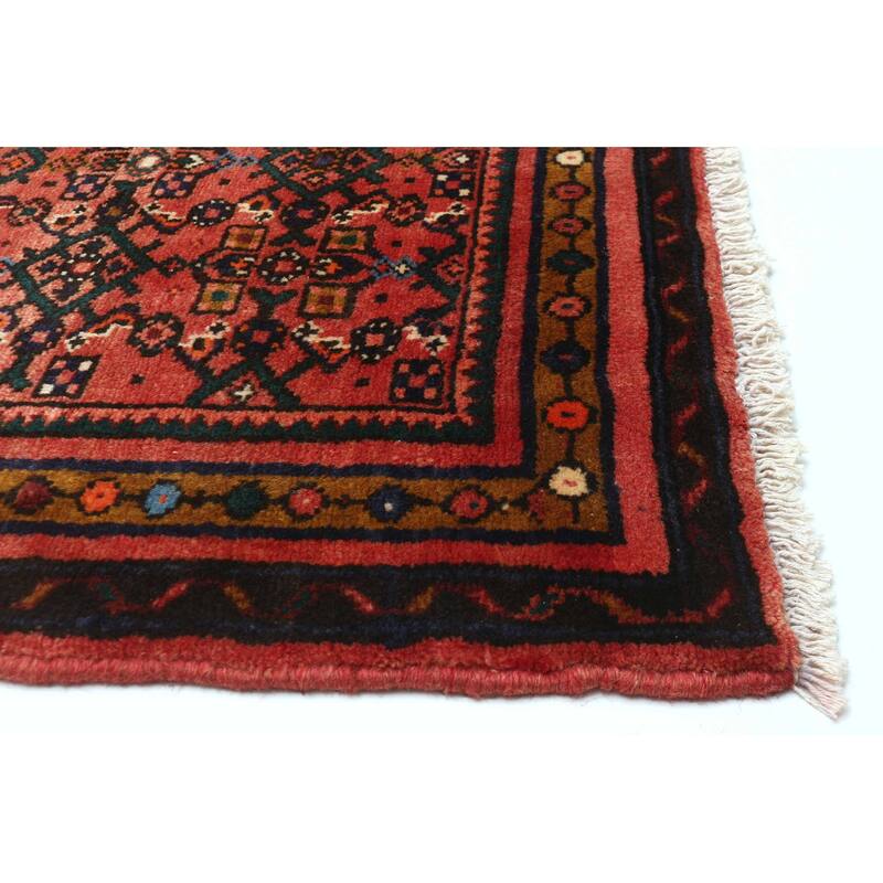 ECARPETGALLERY Hand-knotted Andelz Red Wool Rug - 2'9 x 12'6