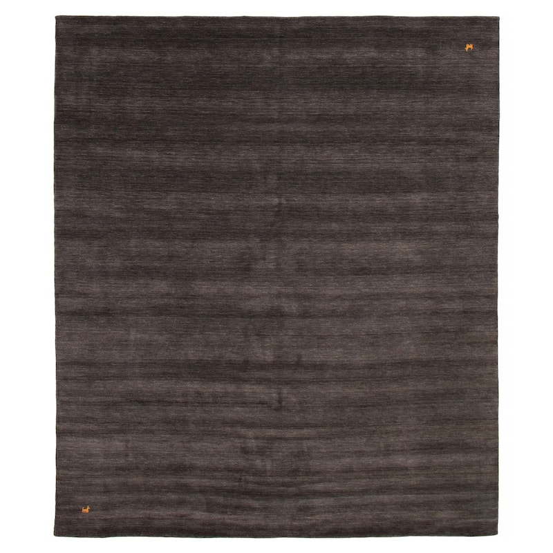 Kashkuli Gabbeh Grey Rug 8'3" x 9'8" - 8'3 x 9'8 - Dark Grey - 8'3 x 9'8