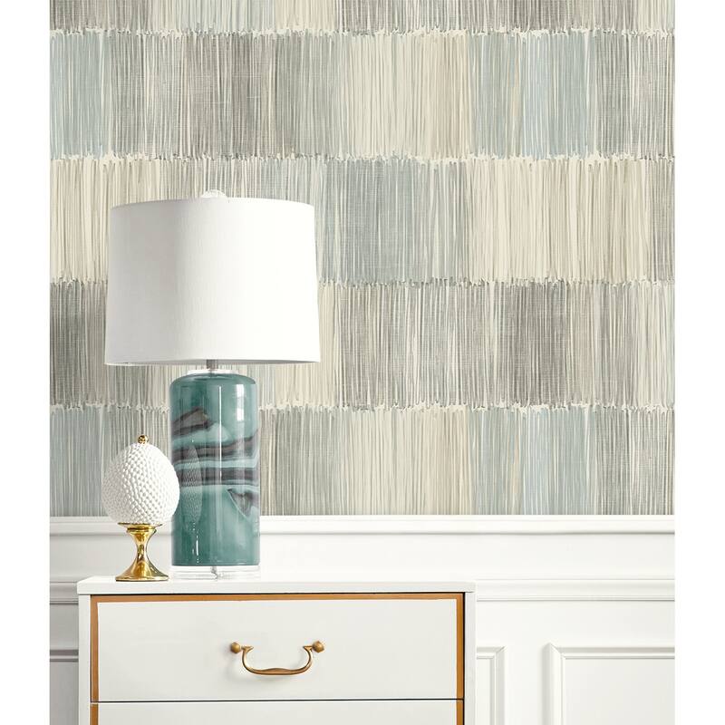 Lillian August Arielle Abstract Stripe Embossed Vinyl Unpasted Wallpaper