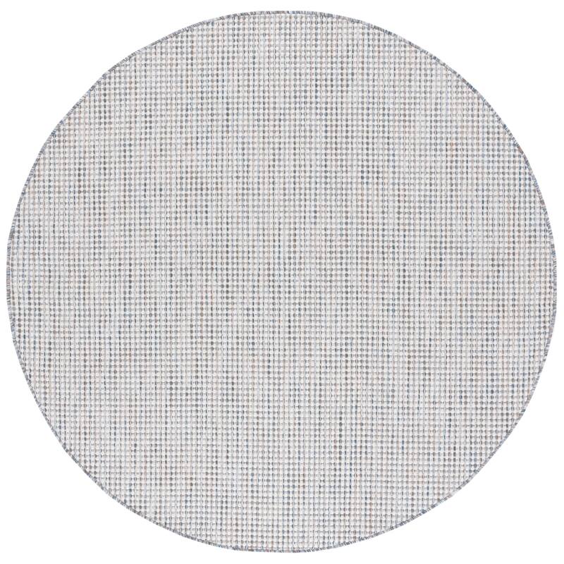 SAFAVIEH Courtyard Jessy Casual Waterproof Patio Backyard Rug - 6'7" Round - Ivory/Beige Grey