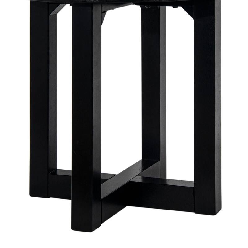 Christie Wood Round Side Table by East at Main - 22x22x22
