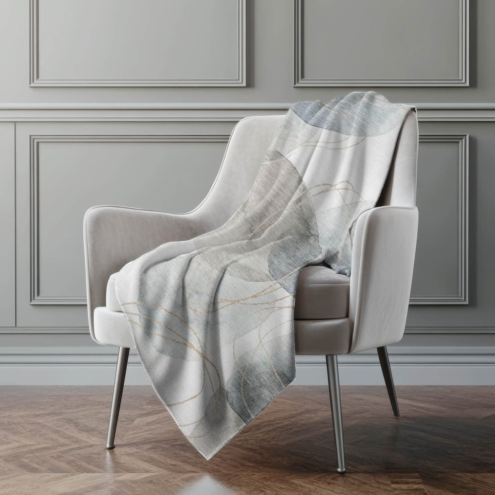 Premium Machine Washable Modern Glam Sherpa Throw Blanket