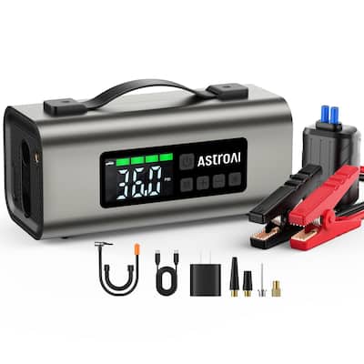 Jump Starter with Air Compressor and Air Pump, 2500A Battery Jump Starter with 150PSI Tire Inflator