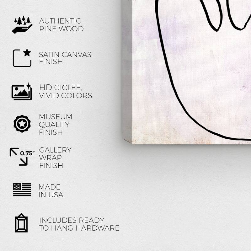 Wynwood Studio Canvas Abstract Face III Black and Modern & Contemporary Wall Art Canvas Print