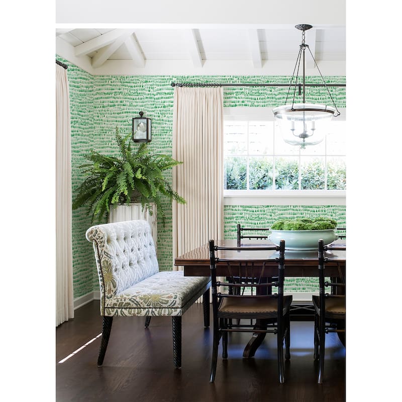 A-Street Prints Runes Green Brushstrokes Wallpaper