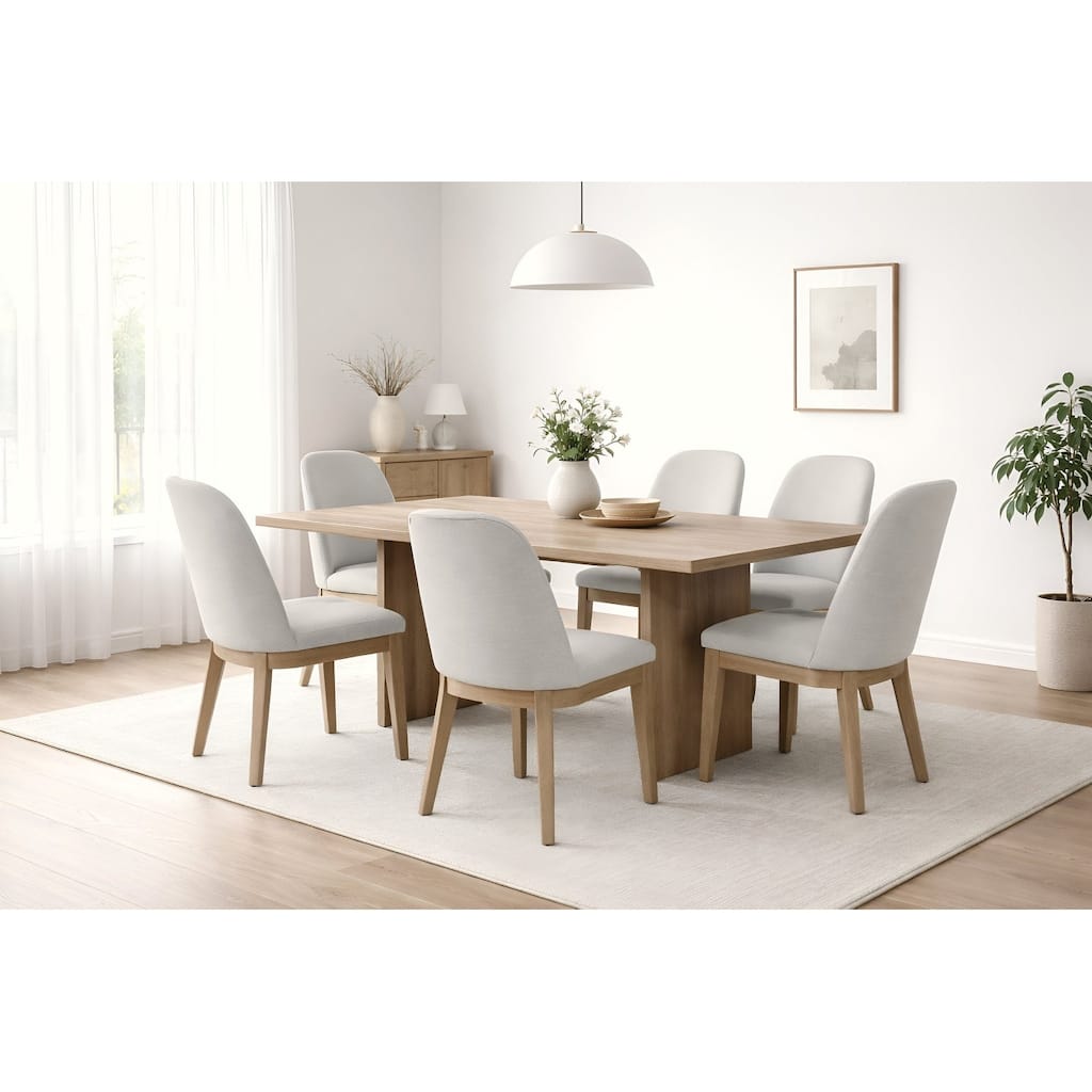 Alpine Furniture Abigail 71"W Rectangular Dining Table in Natural