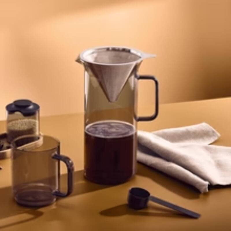 AdHoc Impact Pour Over Coffee Maker in Grey Glass 600ml