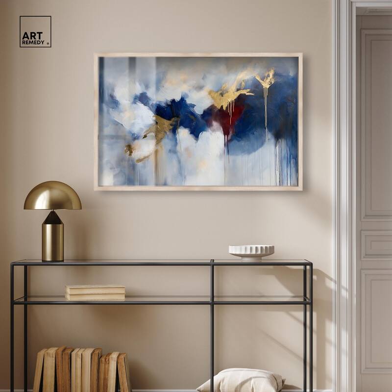 Eclipse of Gold and Blue Shadowbox by Art Remedy
