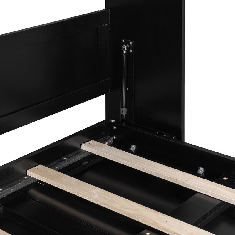 Side-Folding Printed Murphy Bed with LED and USB