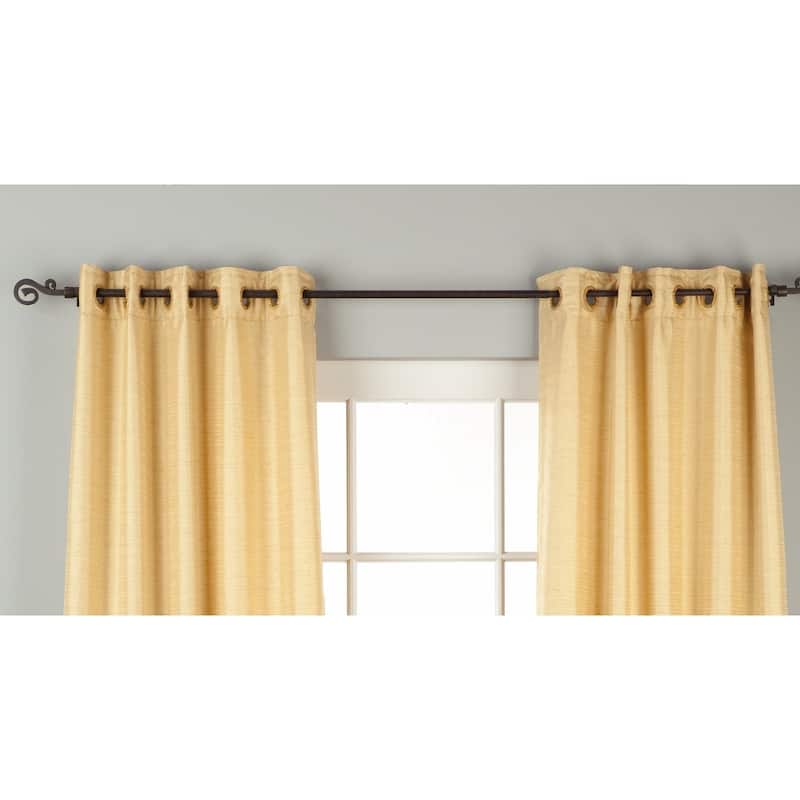 Golden Ring Top Matka Raw Silk Curtain / Drape / Panel - Piece