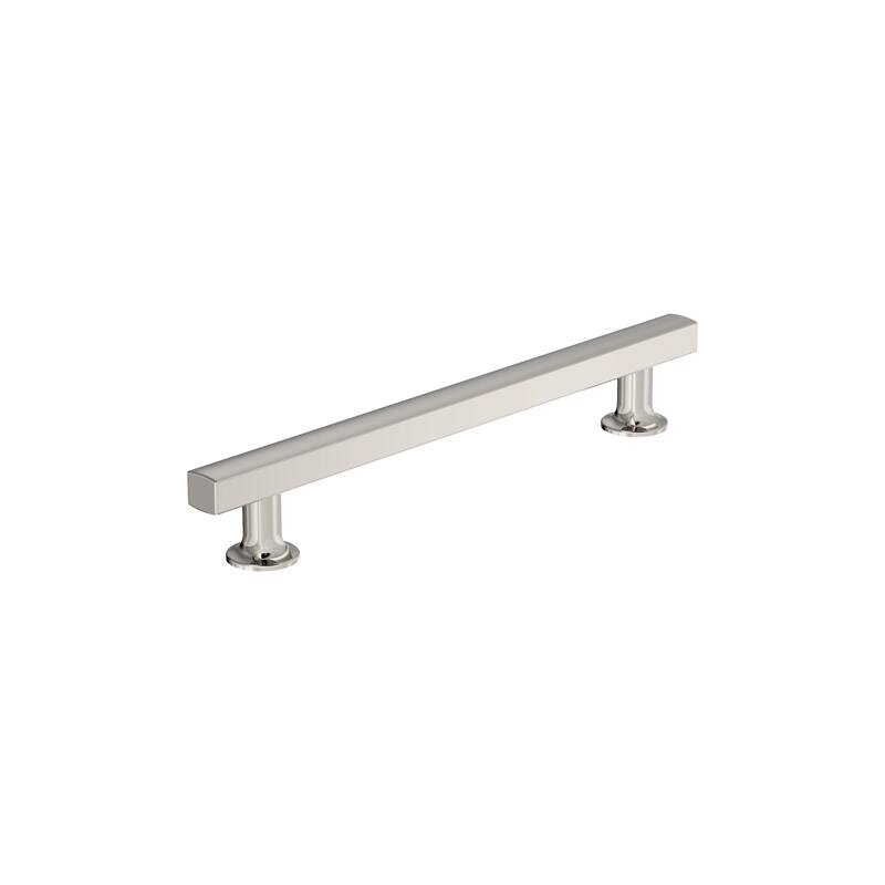 Amerock Everett Kitchen Cabinet Pull Handle - 6-5/16 in (160 mm) Center-to-Center - Polished Nickel