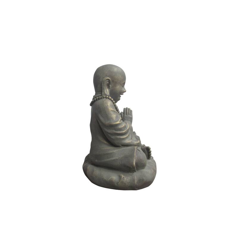 13.75" Small Praying Buddha Outdoor Garden Statue