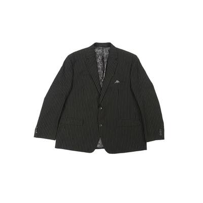 Sean John Men's Black Pinstripe Suit Jacket (48R, Black)