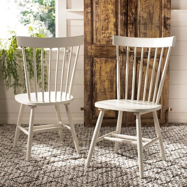 Safavieh Dining Country Lifestyle Spindle Back Off White Dining Chairs Set Of 2 20 5 X 21 X 36 On Sale Overstock 6423295
