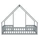 preview thumbnail 12 of 16, Twin Floor House Bed with Fence,Guardrails