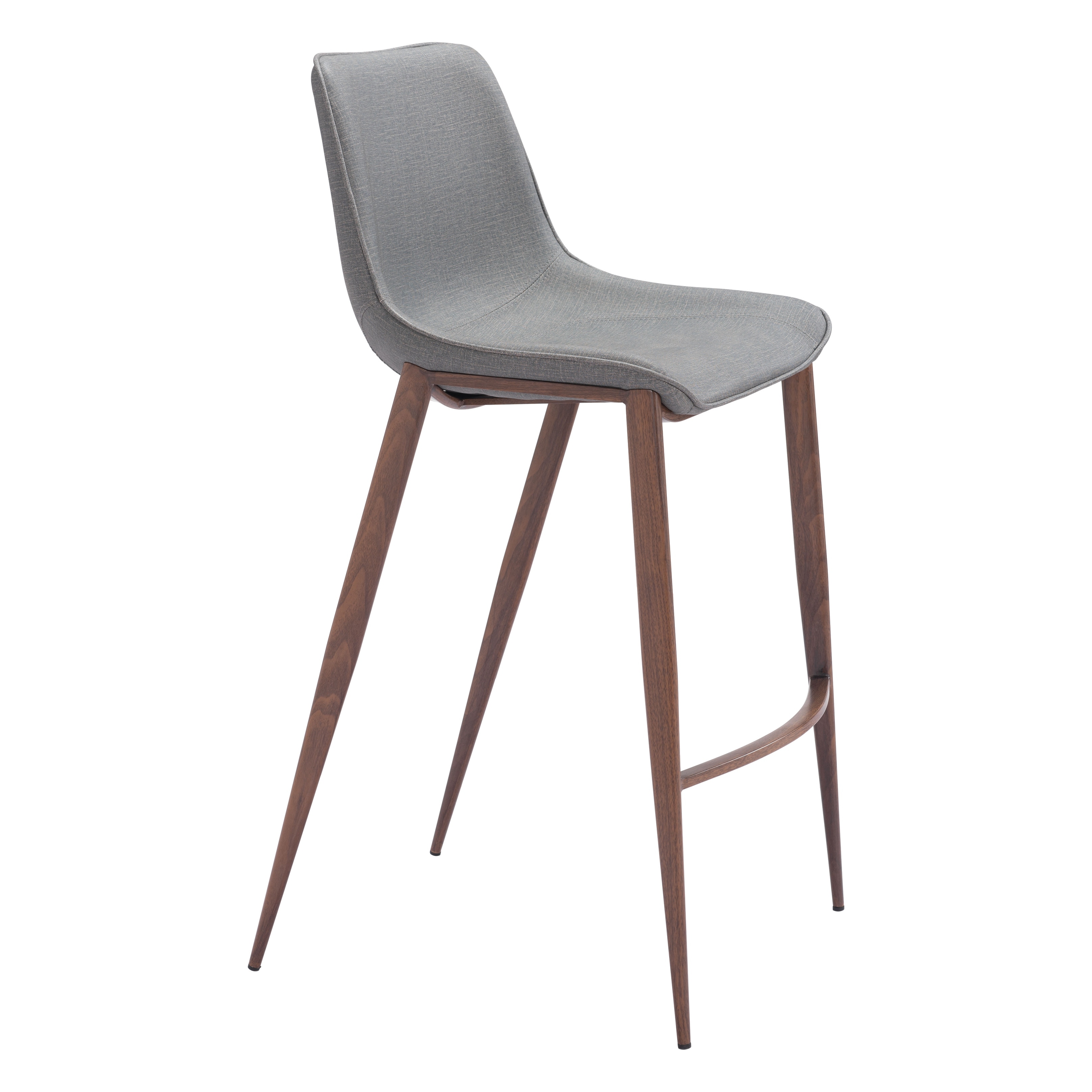 Magnus Barstool Slate Gray & Walnut