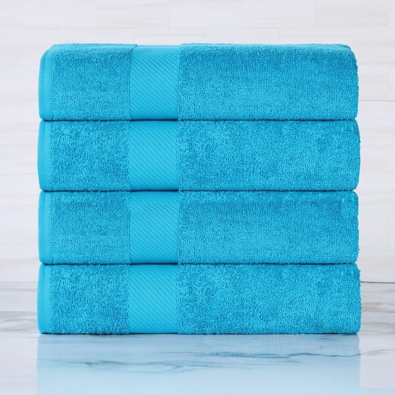 Superior Luxury Solid Highly Absorbent Egyptian Cotton Bath Towel - (Set of 4) - Capri Breeze