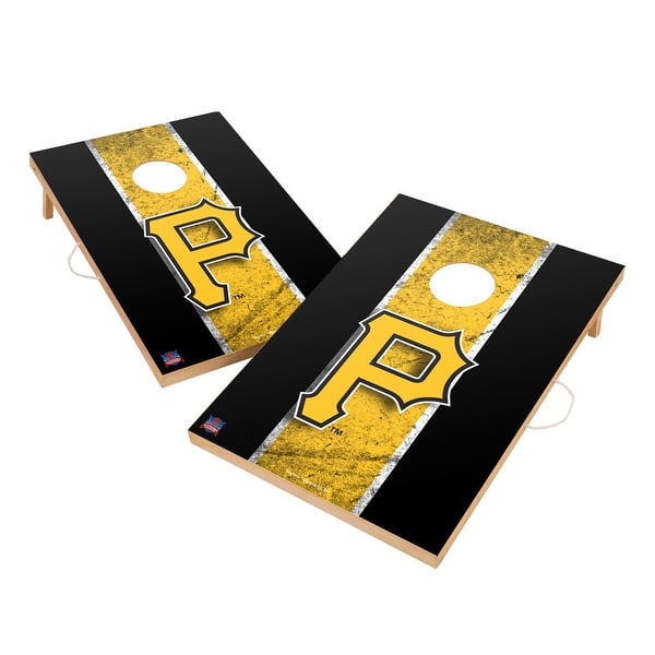 slide 2 of 5, Vintage Pittsburgh Pirates MLB Regulation 2x4 Cornhole Set Include Carry Case