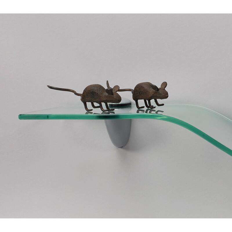 Wallscapes 6" x 18" Clear Mini Wave Shelf Kit