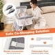preview thumbnail 6 of 7, Gray Metal Fabric Mesh Baby Bassinet Bedside Sleeper with Adjustable Height and Storage Pockets - 37" x 27.5"