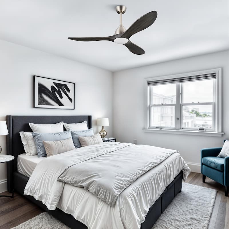 CO-Z Mid-century Modern 3 - Blade Smart LED Ceiling Fan with Dimmable Light and Remote