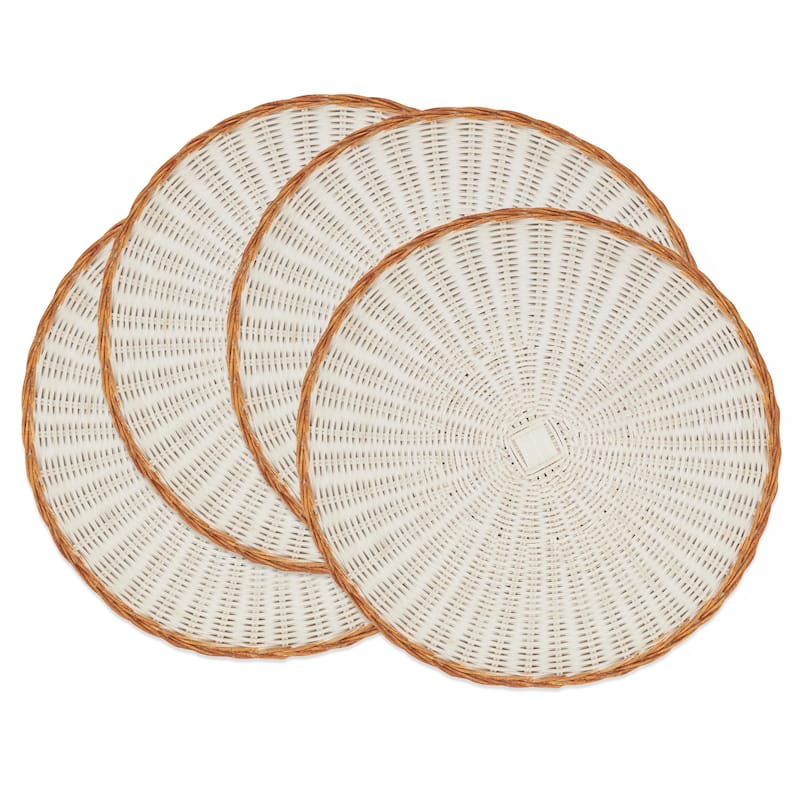 Natural Beauty Two-Tone Rattan Placemat (Set of 4)