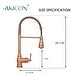 preview thumbnail 26 of 26, Copper Pre-Rinse Spring Kitchen Faucet Single Level Handle and Pull Down Sprayer