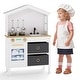 preview thumbnail 12 of 18, Gymax Kids Play Kitchen w/2 Stoves Rotation Knobs Faucet Sink