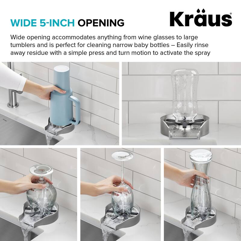 KRAUS CleanMate Glass Rinser for Kitchen Sink