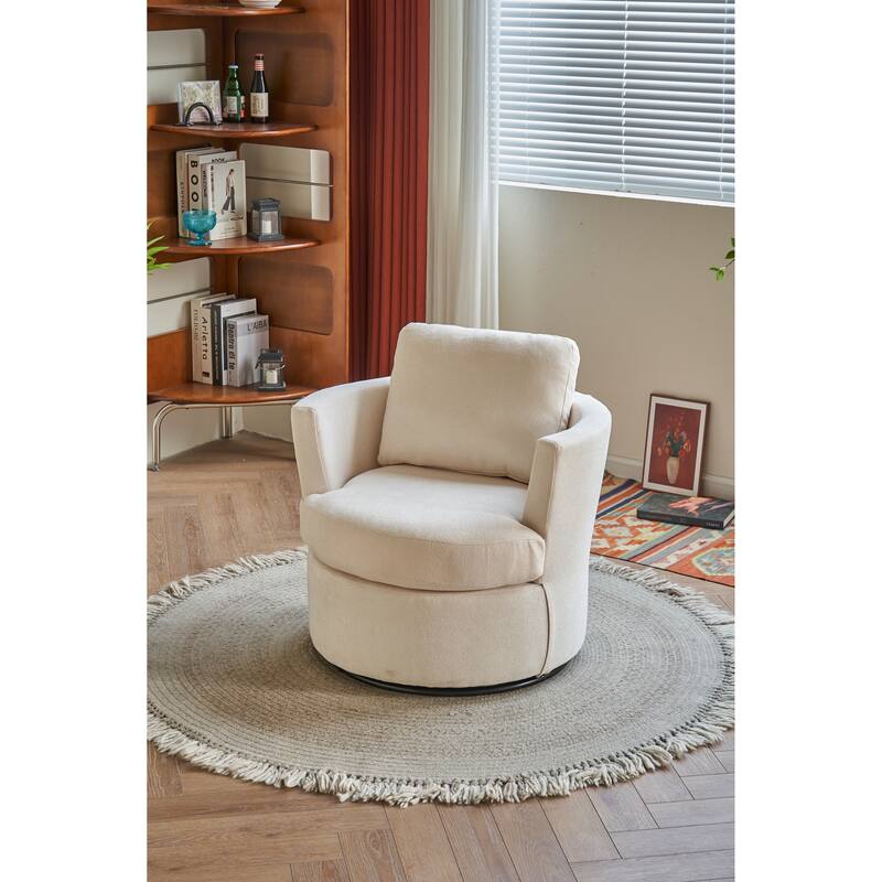 29.5" Polyester Swivel Arm Chair