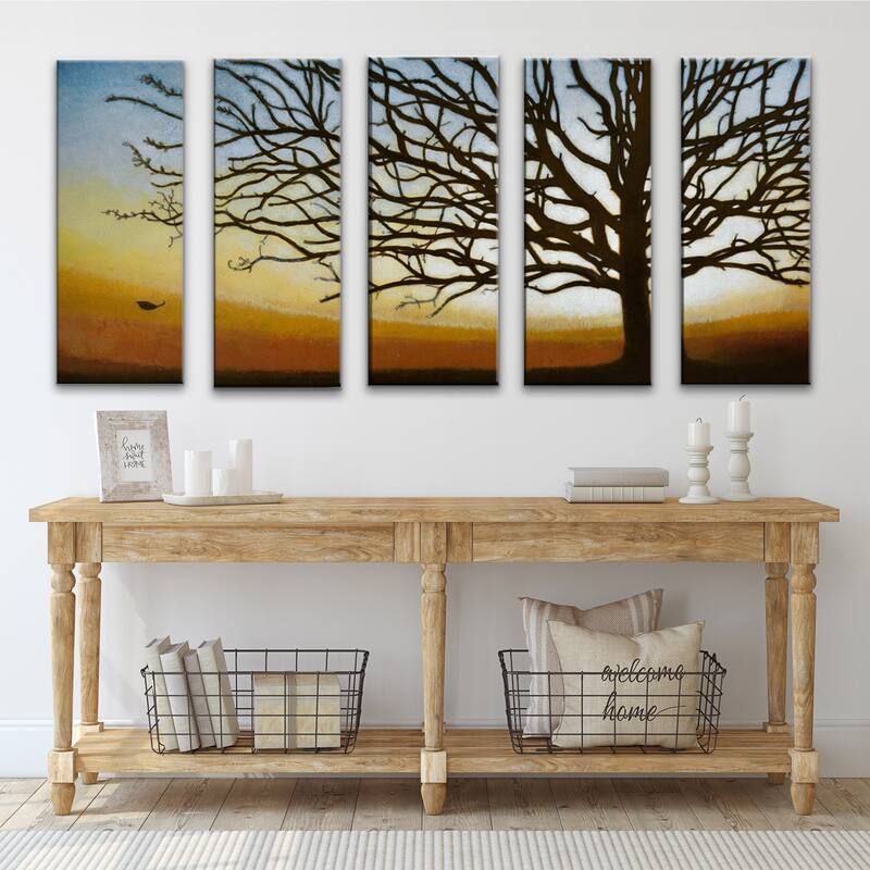 'The Last Leaf' 5 Piece Wrapped Canvas Wall Art Set by Norman Wyatt Jr.