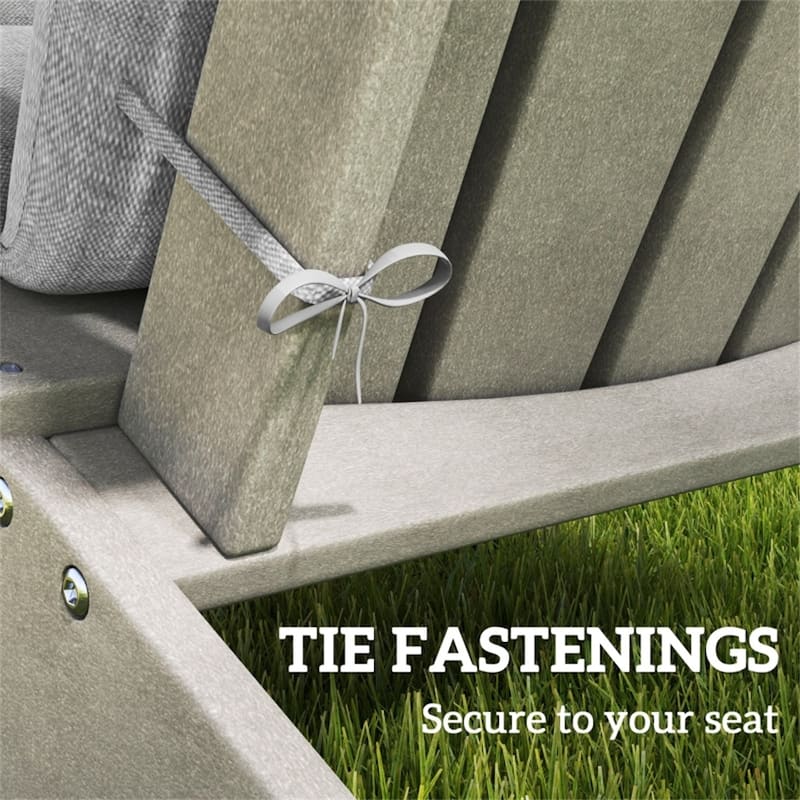 Yarn-Dyed Fabric Adirondack Chair Cushions with Foam Padding Set of 4 - 48.8" L x 19.7" W x 1.6" D
