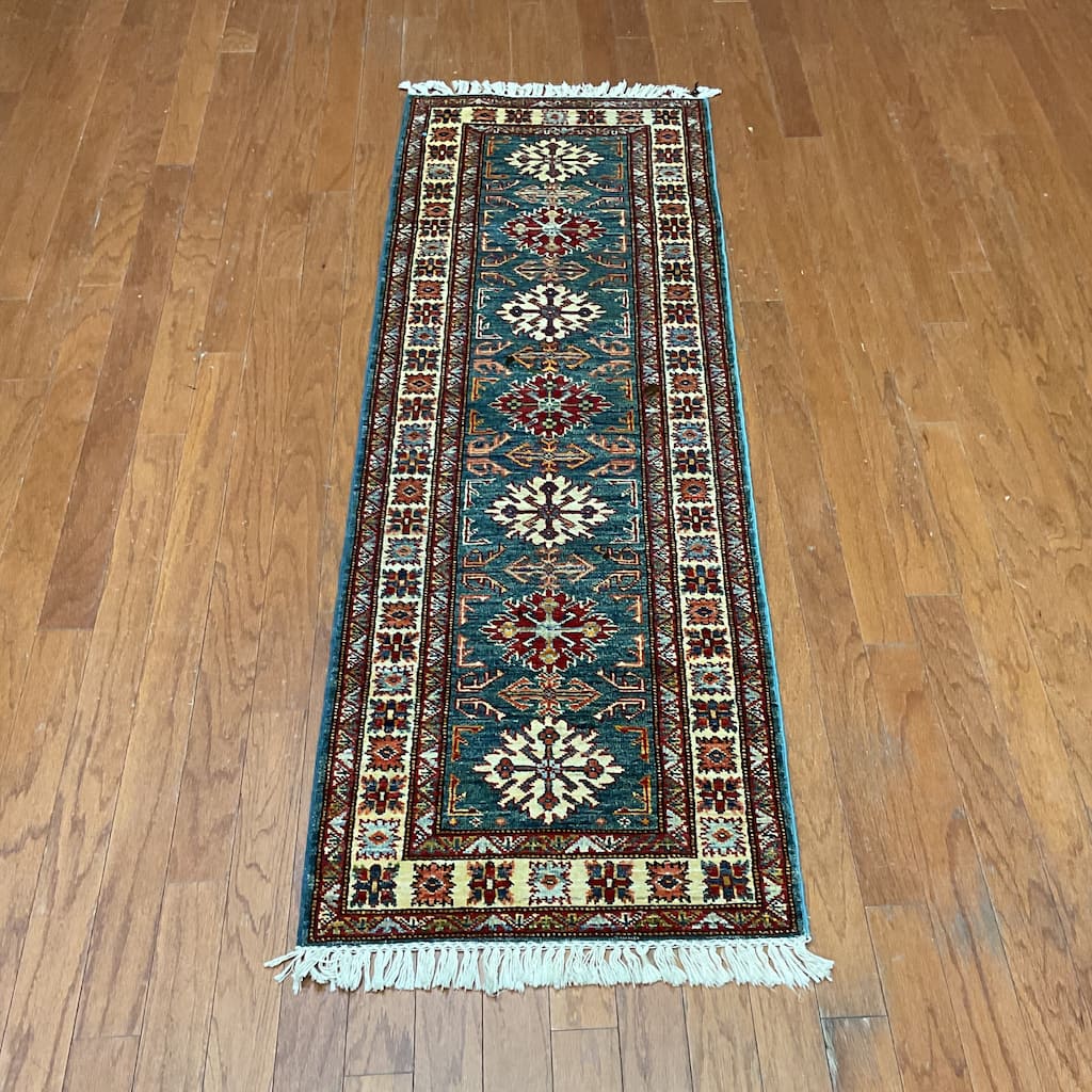 HERAT ORIENTAL Handmade Super Kazak Wool Runner - 2'2" x 5'9"