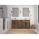 preview thumbnail 21 of 48, Willow Collections 72 x 22 Santa Monica Teak Double Bowl Sink Bathroom Vanity in Distressed Graywashed with Countertop
