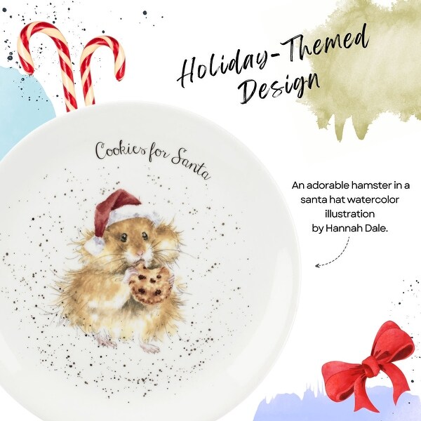 Royal Worcester Wrendale Designs Christmas Plate - 8 Inch - Bed