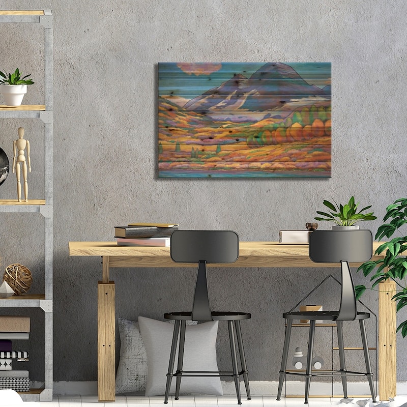 A Day In The Aspens Print On Wood by Johnathan Harris - Multi-Color