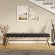 preview thumbnail 3 of 8, Cassatt Contemporary Black Fabric Bench