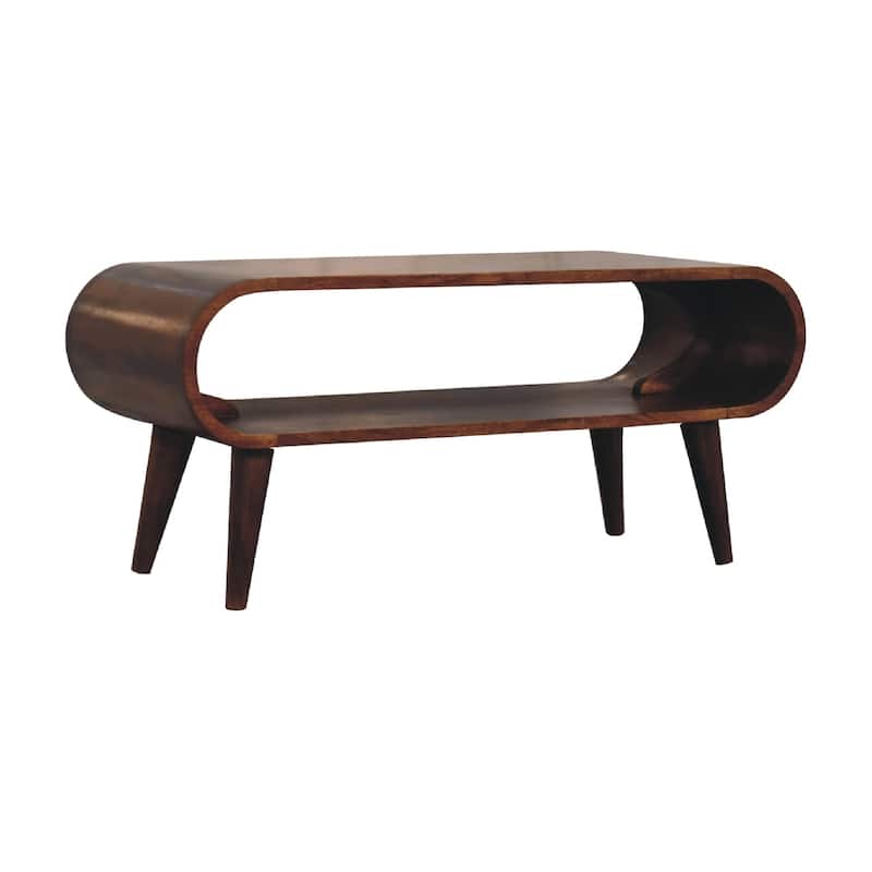 Artisan Furniture Chestnut Solid Wood Amaya Nordic Style Open Coffee Table