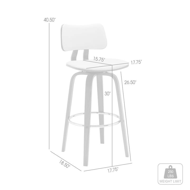 Pico Upholstered Swivel Bar/Counter Stool