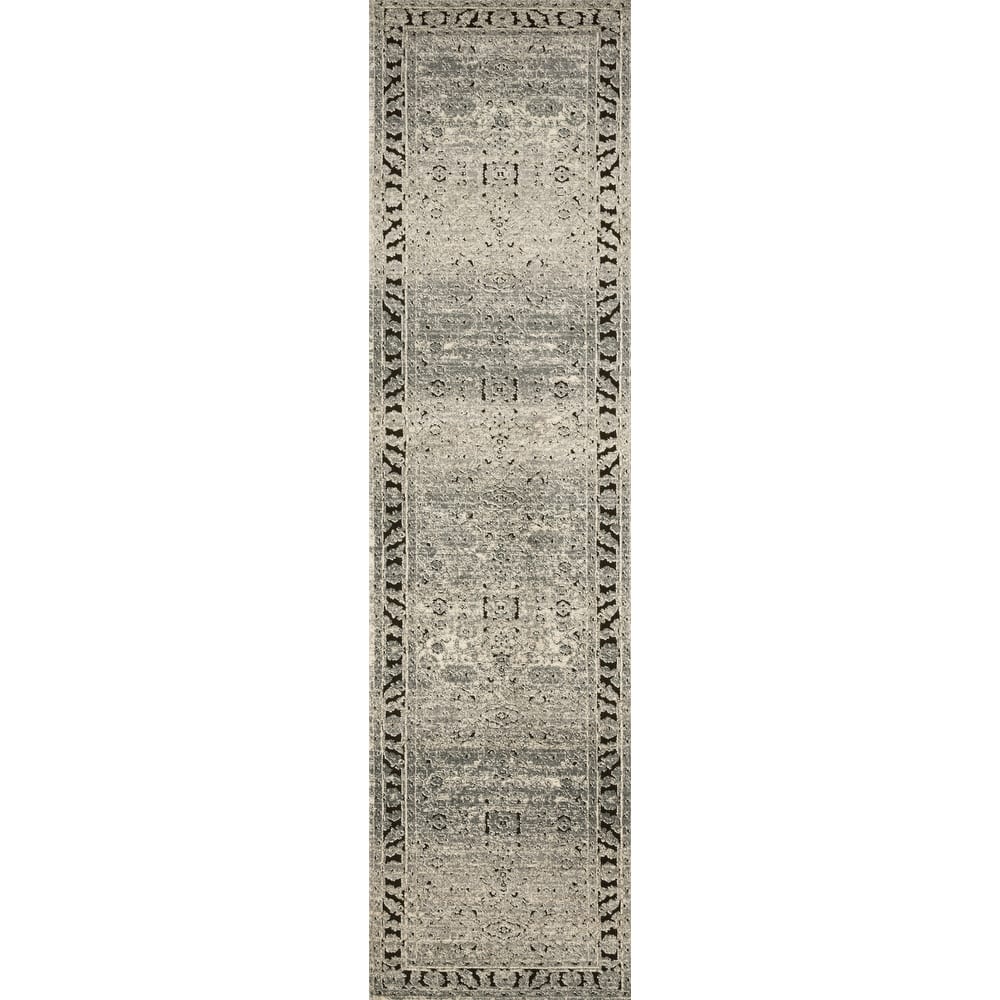 Alexander Home Carissa Distressed Floral Border Area Rug