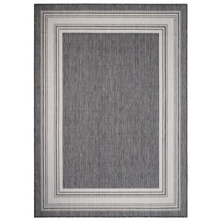 HomeRoots 8' X 9' Gray Indoor Outdoor Area Rug - Bed Bath & Beyond ...