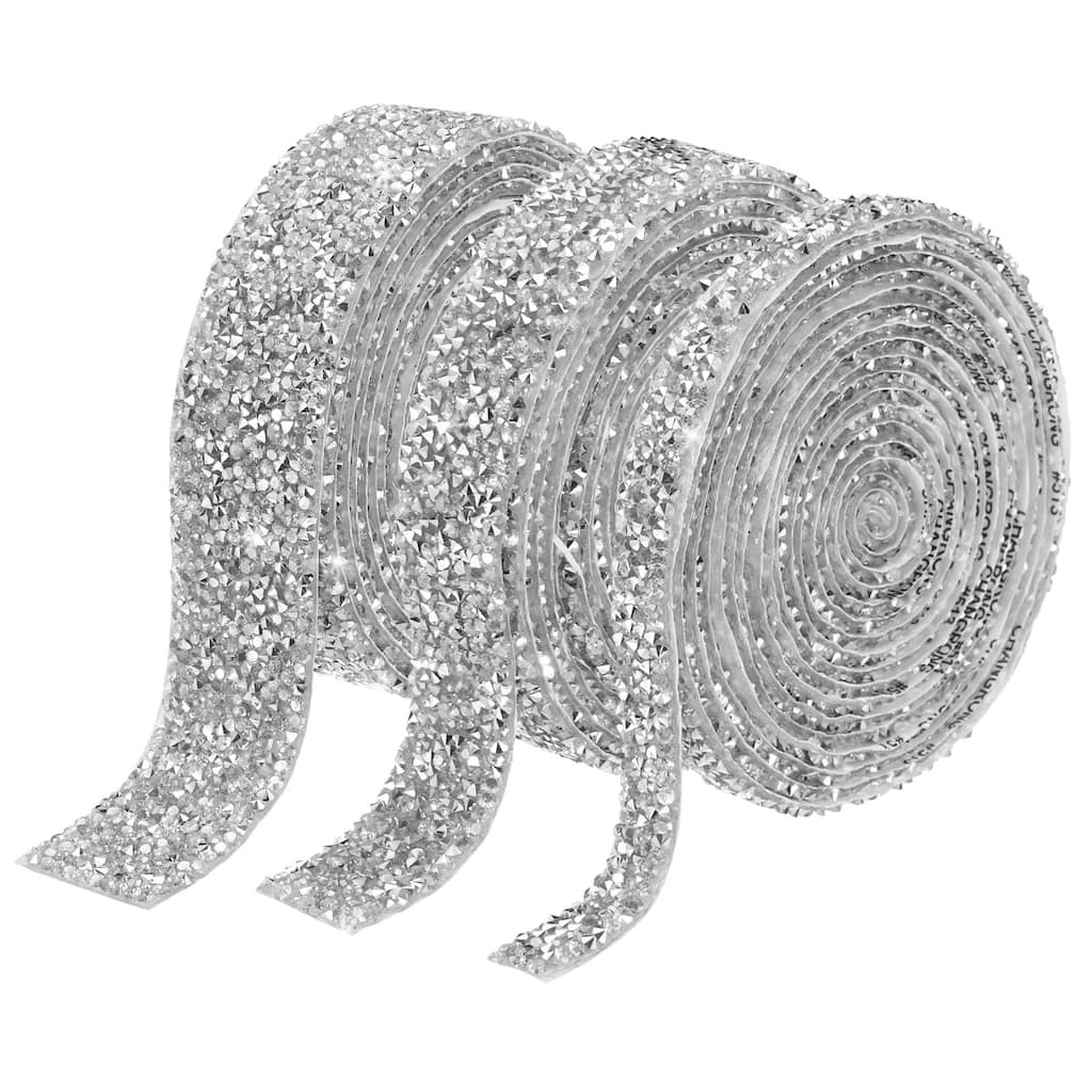 3 Roll 9 Yards Self Adhesive Crystal Rhinestone Diamond Ribbon