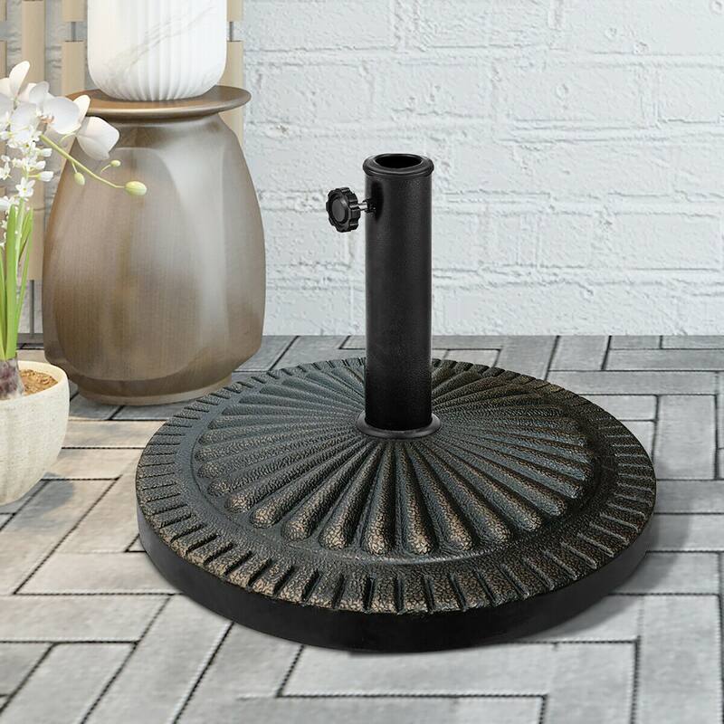 31.5 lbs Patio Market Umbrella Base Heavy Duty Cast Iron Resin Stand