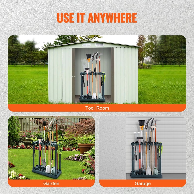 Garden Tool Organizer PP Garden Tool Stand Holder Organizer for Yard, Shed, Outdoor