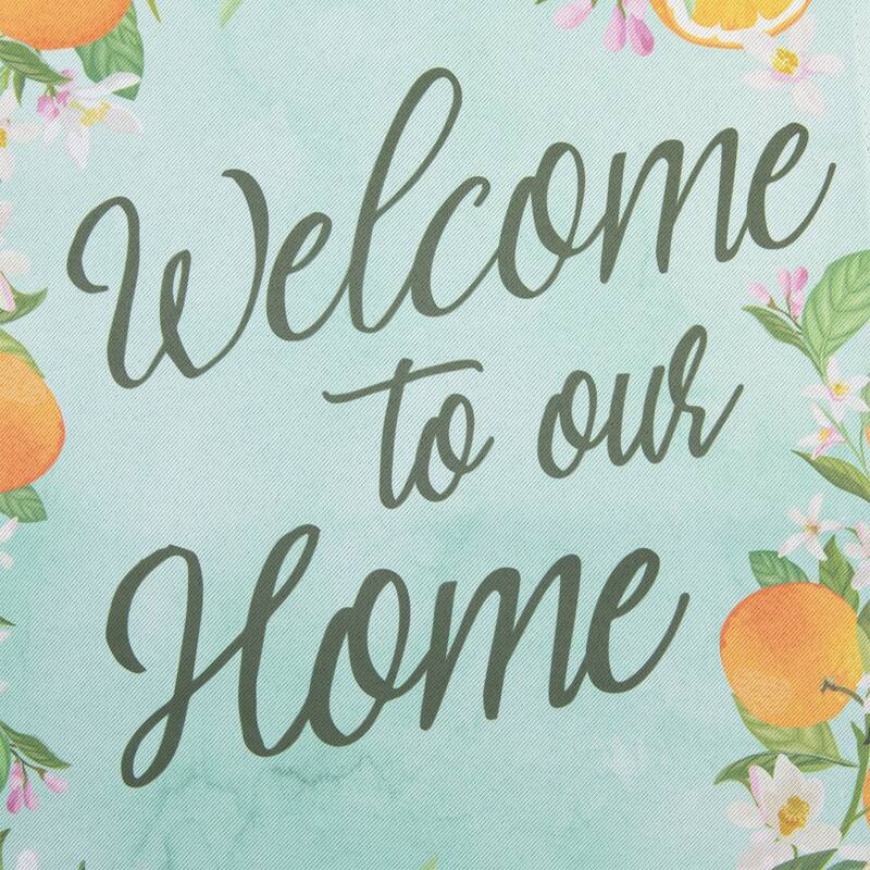 Welcome to Our Home Oranges Outdoor Garden Flag 12.5" x 18"