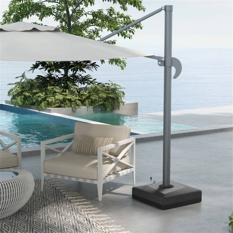 Heavy Duty Metal Umbrella Base for Outdoor Patio Garden Deck Poolside Fits Up to 8.2 Foot Umbrellas Black