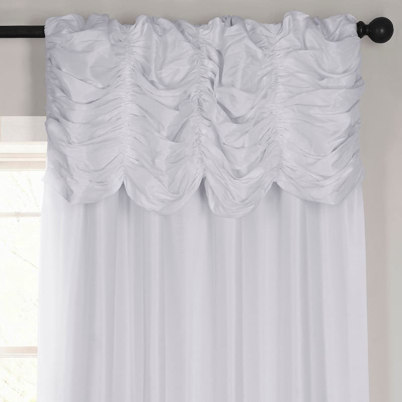 Exclusive Fabric Ruched Textured Faux Dupioni Silk Curtain (1 Panel)
